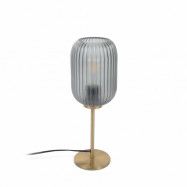 KAVE HOME Hestia Bordslampa - Grått Glas och Mässingsmetall