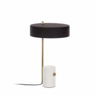 KAVE HOME Phant bordslampa - vit marmor och svart metall