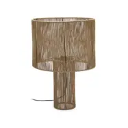 KAVE HOME Pontos bordslampa i jute med naturlig finish