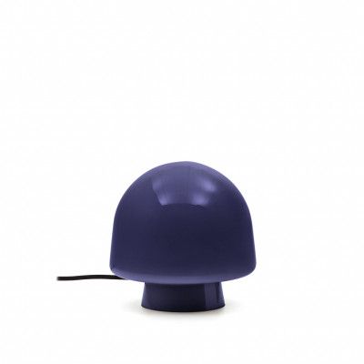 KAVE HOME Reig bordslampa, rund - blått glas (Ø20)