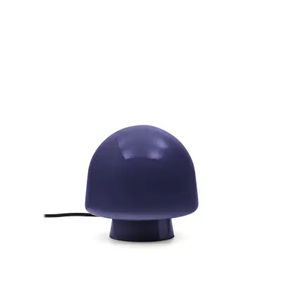 KAVE HOME Reig bordslampa, rund - blått glas (Ø20)