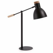 KAVE HOME Scarlett bordslampa - svart / naturmetall / trä