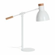 KAVE HOME Tescarle bordslampa - naturligt bokträ och vitt stål