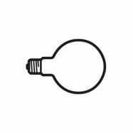 Lampadina LED-lampa glob E27 125mm 2W