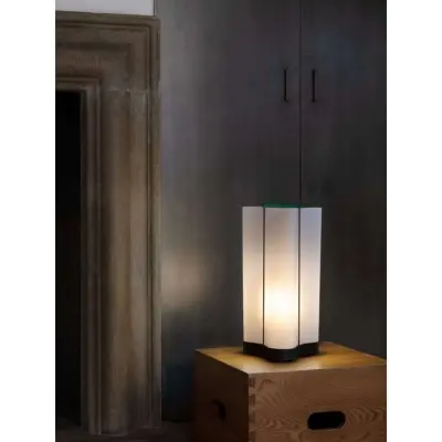 Lampe Cabanon Bordslampa Gun Metall/Green Nemo Lighting - Vardagsrum - Papper / papp