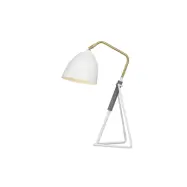 Lean bordslampa, vitstruktur/råmässing 49cm