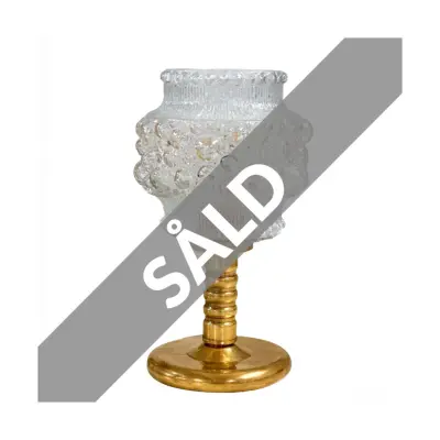 Lina bordslampa, glas/mässing