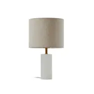Lindby - Alabaster bordslampa Ø 25 cm marmor E27
