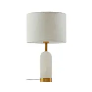 Lindby - Alabaster Bordslampa Ø30 Vit/Guld