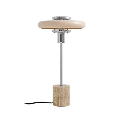 Lindby - Branford bordslampa beige travertin 46 cm