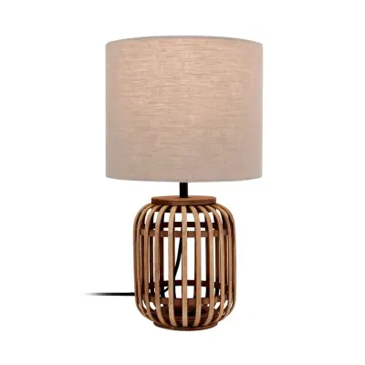 Lindby - Marzanna Bordslampa Grey/Wood