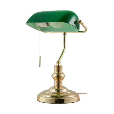 Lindby - Milenka Bordslampa Polished Brass/Green