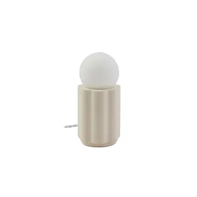 Lindby - Nielson bordslampa  Höjd skärm 8,5 cm beige Gips