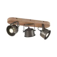Lindby - Rubinjo 3 PlafondWood/Black