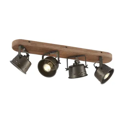 Lindby - Rubinjo 4 PlafondWood/Black