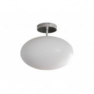 Lindby - Sonika Plafond Satin Nickel/Opal White