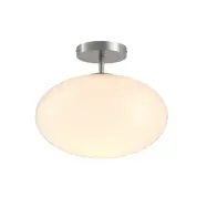 Lindby - Sonika Plafond Satin Nickel/Opal White