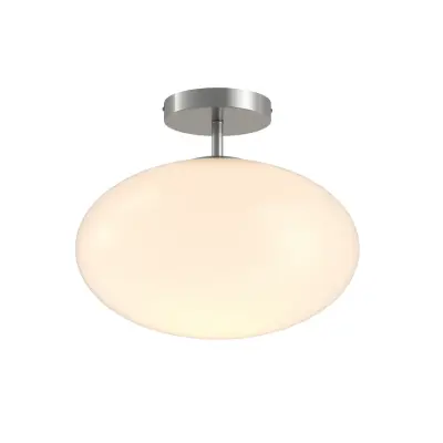 Lindby - Sonika Plafond Satin Nickel/Opal White