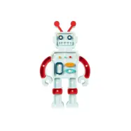 Little Lights Robot Bordslampa, Metalic Blue