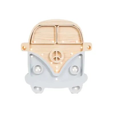 Little Lights Van Bordslampa, Grey/Wood