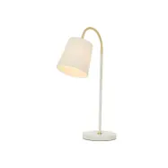 LJUSDAL bordlampa, vit/matt mässing