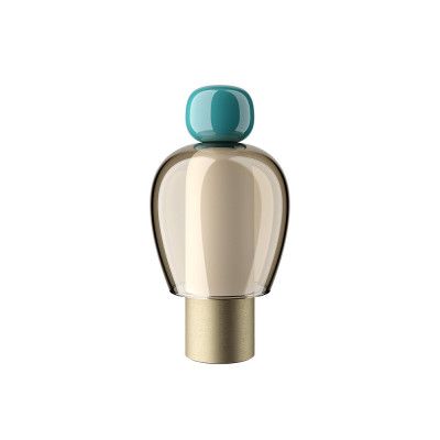 Lodes - Easy Peasy ToGo Bordslampa Lagoon Turquoise/Honey/Gold