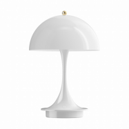 Louis Poulsen Panthella 160 portabel bordslampa Anniversary Edition Brass metallised-white