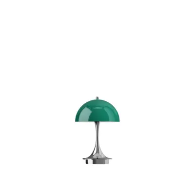 Louis Poulsen Panthella 160 Portabel bordslampa Chrome Opal Green V3
