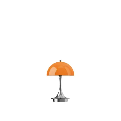 Louis Poulsen Panthella 160 Portabel bordslampa Chrome Opal Orange V3