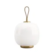 Louis Poulsen - VL45 Radiohus Portable Bordslampa Brass/Glossy White Opal