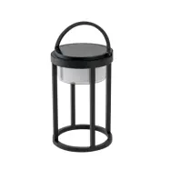 Lucande - Tilena Round Solcell Bordslampa Svart