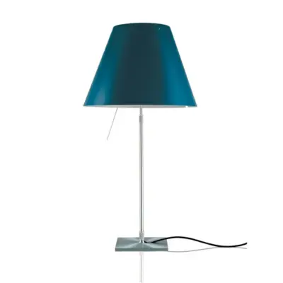Luceplan - Costanza Bordslampa Alu/Petroleum Blue