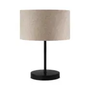 LUMI AYD 2848 bordslampa - beige tyg och svart metall