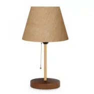 LUMI AYD 3137 bordslampa - krämfärgat tyg, metall och trä