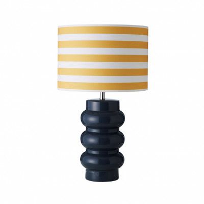 Lyon Table Lamp , Storm Blue / Yellow Stripe