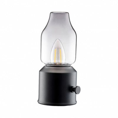 Lystra lampa IP44, Laddbar smoky