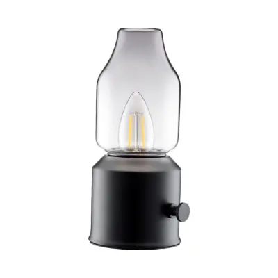 Lystra lampa IP44, Laddbar smoky