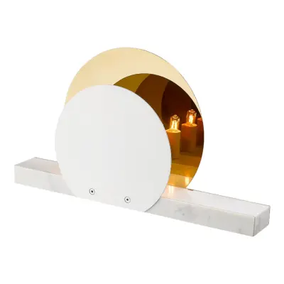 Marble Eclipse bordslampa, vit