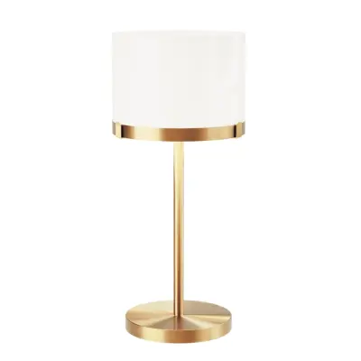 Marcel bordlampa H55cm mässing/vit