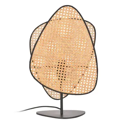 MARKET SET - Bordslampa Screen, natur, rotting, 51 cm hög