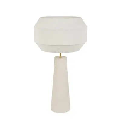 MARKET SET - Cosiness bordslampa 85 cm vit metall/tyg