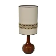 MARKET SET - Jimmy bordslampa brun/beige kant Höjd 83 cm