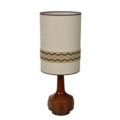 MARKET SET - Jimmy bordslampa brun/beige kant Höjd 83 cm