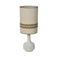 MARKET SET - Jimmy bordslampa vit/beige kant Höjd 83 cm