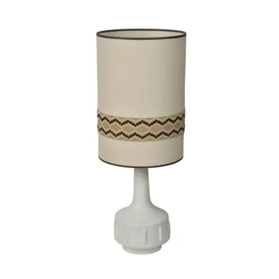 MARKET SET - Jimmy bordslampa vit/beige kant Höjd 83 cm