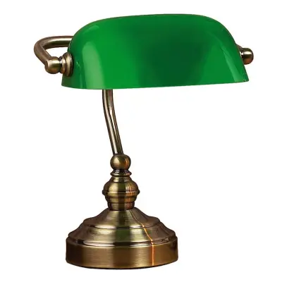 Markslöjd - Bankers Bordslampa 25 cm Oxide/Green