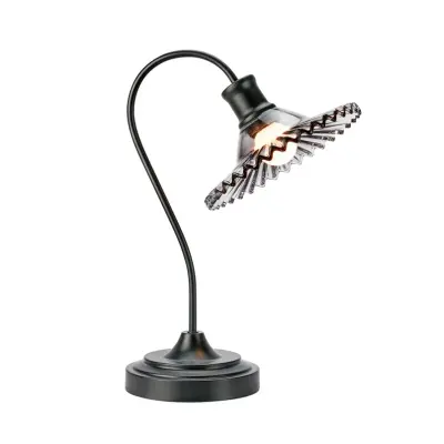 Markslöjd - Nova bordslampa, svart, rökfärgat glas, höjd 41,5 cm, E27