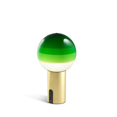 MARSET - Dipping Light Portable Bordslampa Green/Brushed Brass