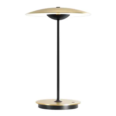 MARSET - Ginger LED-bordslampa i aluminium, mässing/vit