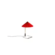 Matin Table Lamp Polished brass base, 300, Bright red